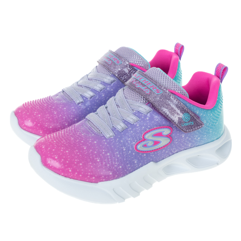 SKECHERS 童鞋 女童系列燈鞋 FLICKER FLASH - 303703LPKMT