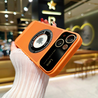馬卡龍色磁吸放大鏡散熱殼 防摔殼 手機殼 適用於 iPhone 15 14 13 12 Pro Max plus 保護殼