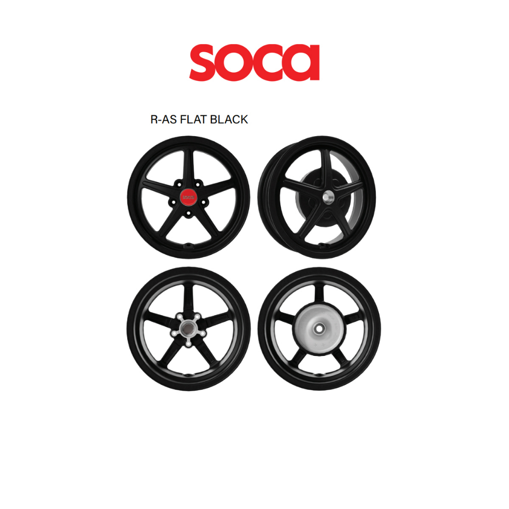【SOCA】ProjectA 旗艦館 VESPA R-AS 鋁合金鑄造輪框 黑款 一組