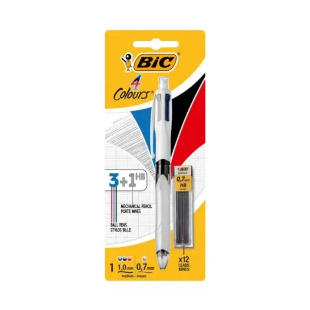 TiDi 法國 BiC 比克四色筆 附贈0.7mm筆芯/原子筆/圓珠筆/自動鉛筆