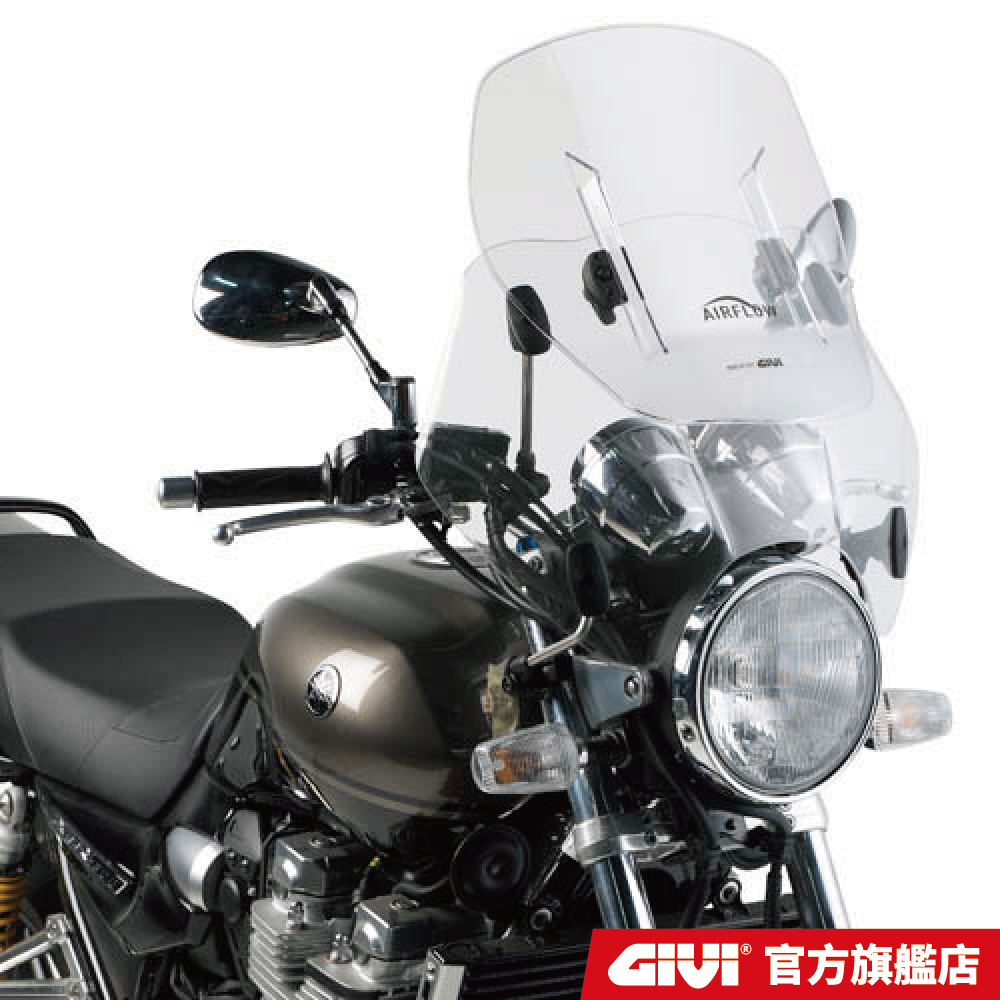 【GIVI】AF49 伸縮滑動式風鏡 圓燈通用型(透明)