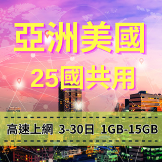 eSIM 亞洲多國上網 美國多國上網 澳洲上網 25國跨洲共用 旅遊勝地熱門國家 大容量專戶用到爽 快速上網 免插拔卡