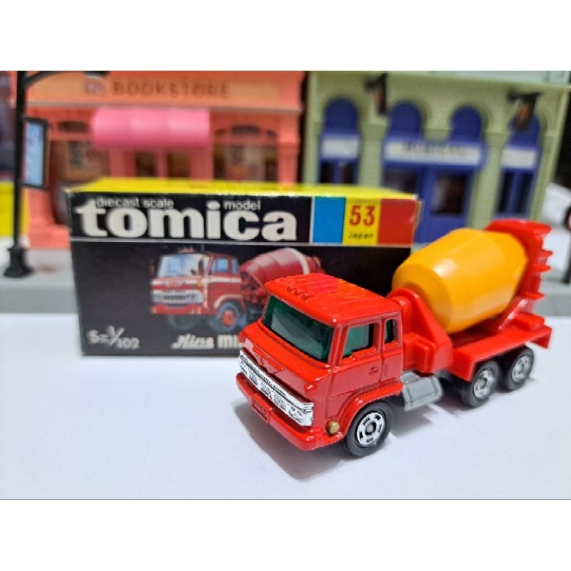 Tomica 日製 黑盒 No.53 絕版 53 稀有 Hino Mixer Truck 水泥車 水泥攪拌車 日本製