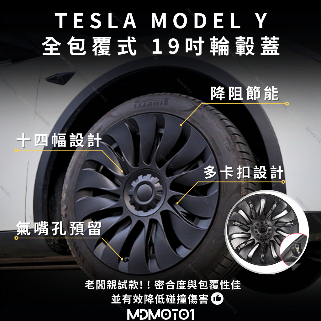 【MD】快速出貨 Tesla Model Y MY 高密合 輪圈蓋 輪轂蓋 節能蓋 防護 旋風式 全包覆 輪框蓋 輪框罩