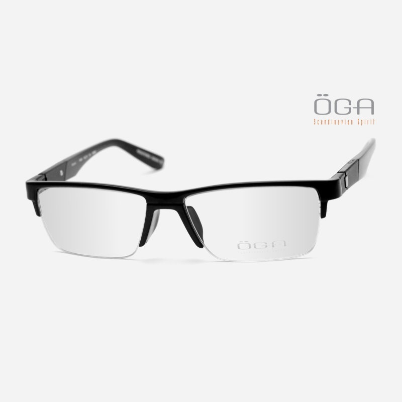 OGA 7454O法國品牌眼鏡｜經典款方形半框眼鏡 男生品牌眼鏡框【幸子眼鏡】