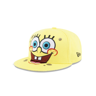 【New Era】童帽 聯名款 海綿寶寶 鵝黃色 笑臉 棒球帽 9FIFTY 成長型【ANGEL NEW ERA】