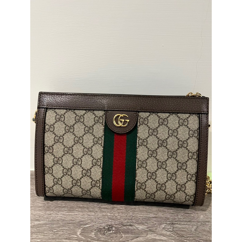 9成新 Gucci 古馳 ophidia 老花 肩背包 小包 包包 外出包