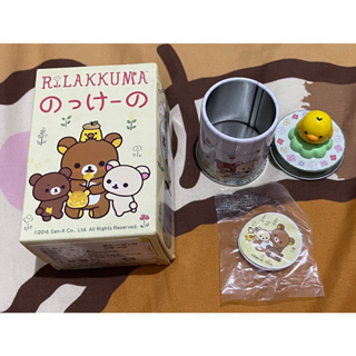日本 盒玩 拉拉熊 迷你圖章收納鐵罐 懶懶熊 小罐子 迷你 收納罐 收納 鐵罐 景品 小雞