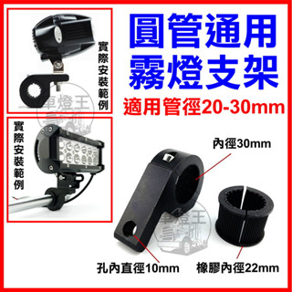【臺灣店家】LED 圓管霧燈支架05款 管夾 霧燈支架 圓管固定支架 夾式支架 霧燈 機車霧燈支架 汽車百貨 保桿支架