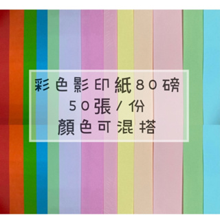 Fion🛒A3/A4-雙面彩色影印紙80磅-1張-彩色模造紙/彩色傳單-模造紙/影印紙/書面紙/色紙-黃色/藍色/粉紅