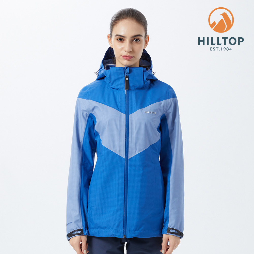 【HILLTOP山頂鳥】Outdoor Pro GORE-TEX® 女款3L防水透氣外套 藍｜PH22XFX1ECEE