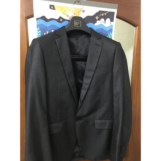 名流MING LIOU西服黑色西裝 西裝外套 正裝 男 合身 面試 伴郎 結婚嫁娶 只穿一次9成新（含防塵套）
