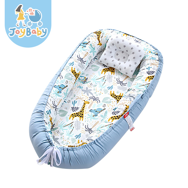 JOYBABY 嬰兒床中床 純棉加厚新生兒睡窩 贈枕頭 防塵袋 可拆卸內芯 便攜式可折疊寶寶床