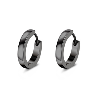 GIUMKA 素圈耳環 白鋼飾品 交換禮物生日推薦 MF20031 黑色款2MM