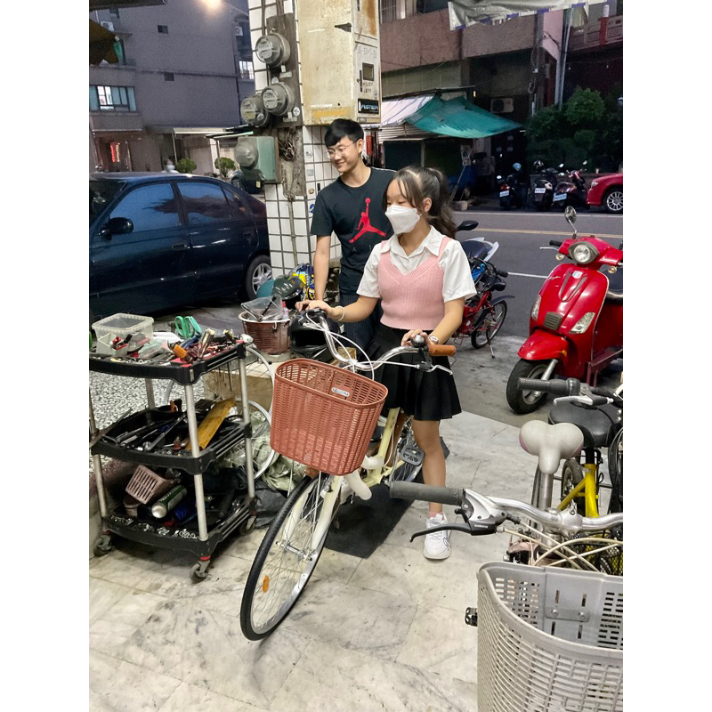 高雄盛恩 組裝到好 SHIMANO 24吋 6段變速 淑女車 學生 老人 買菜 單車 櫻花 牛奶車 休閒 腳踏車 自行車