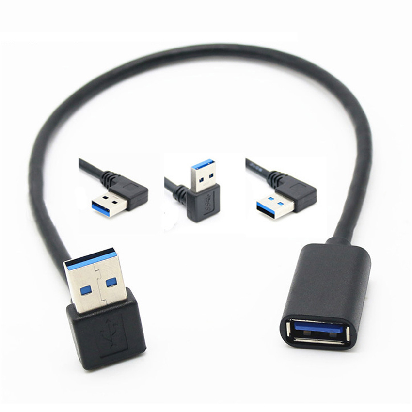 易控王 USB3.0公對母彎頭延長線 0.3、0.6米 (30-731~30-732-04)