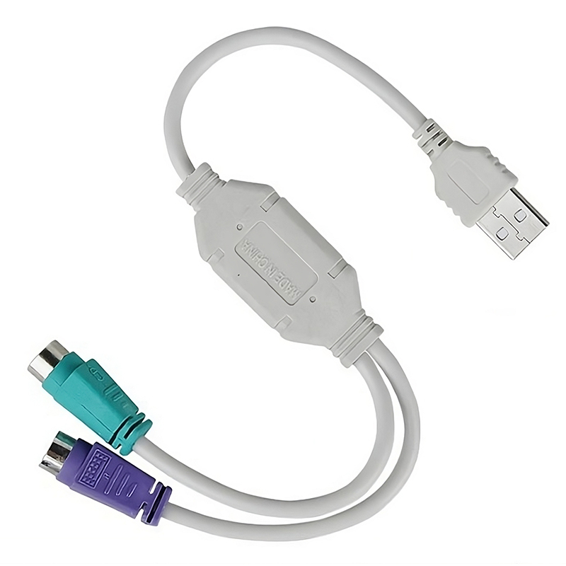 易控王 USB 轉 PS2 / USB轉PS2鍵盤滑鼠 / USB轉PS/2母(40-704-01)