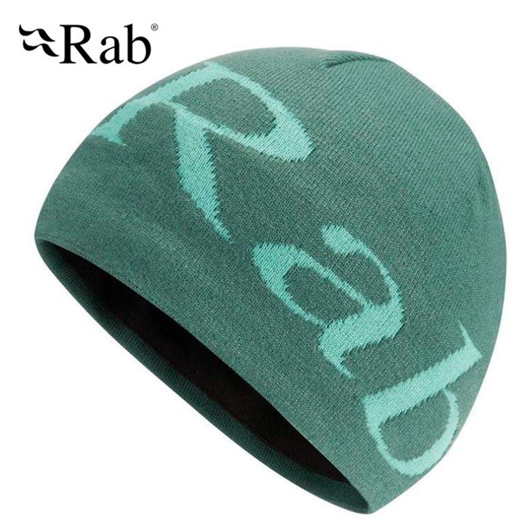 【Rab 英國】Logo Beanie 保暖帽 板岩綠/冰川藍 (QAB-39)｜毛帽 冬季戶外保暖