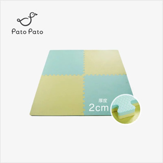 Pato Pato 嬰幼兒專用防摔地墊 60x60x2CM - 黃綠款 【6片裝/12片裝】
