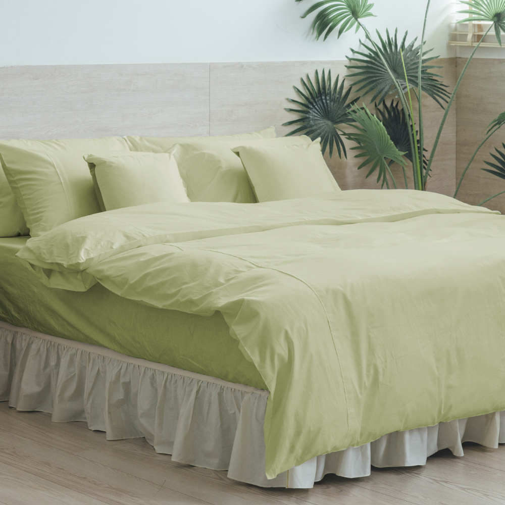 【LITA】60支紗/各尺寸床組/《Magic colors-玄米綠》100%精梳棉/單人/雙人/加大/特大