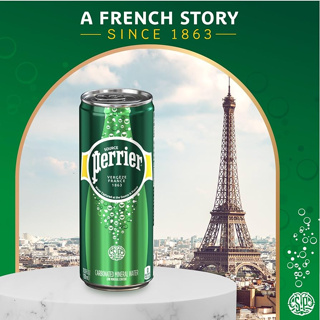 【Perrier】法國沛綠雅天然氣泡礦泉水 330mlx24罐/箱 免運