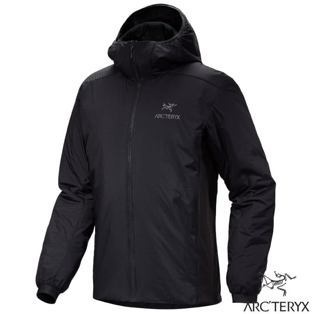 【ARCTERYX 始祖鳥】男 款 輕量抗水耐磨纖維保暖外套 Atom 防風夾克/適登山賞雪_黑_X000007487