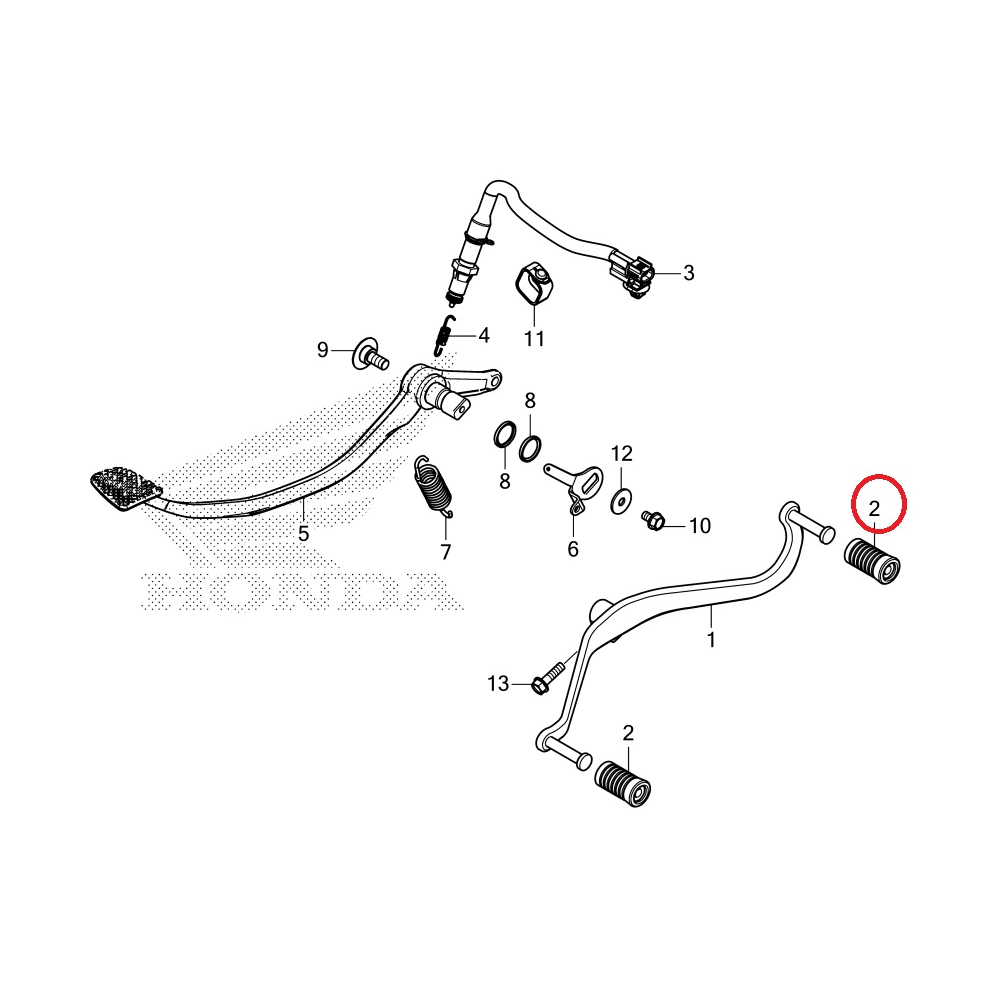 HONDA正廠零件 CB350 打檔桿橡皮 打檔踏板橡皮 變速打檔桿橡皮 RS H'ness 本田原廠 非淘寶非大陸