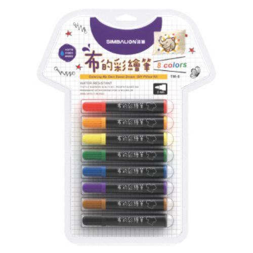 【雄獅】 TM-8 布的彩繪筆(粗字)8色組/2mm｜享亮文具樂園