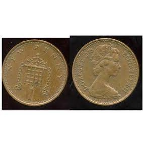 【全球郵幣】 英國 England 1978 NEW PENNY 1 Pence 1便 士AU