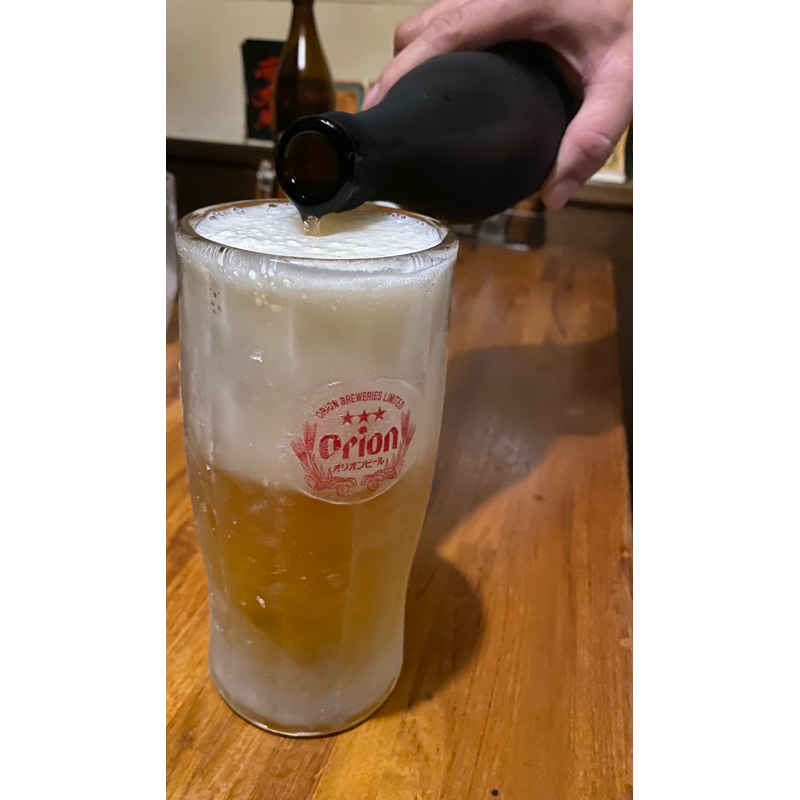 Orion 奧利安 沖繩啤酒 生啤杯 啤酒杯 厚底 有手把 原廠正貨420ml