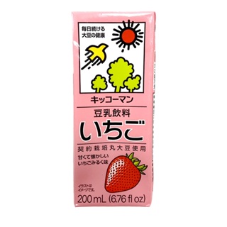 龜甲萬 豆乳-草莓風味 200ml【Donki日本唐吉訶德】
