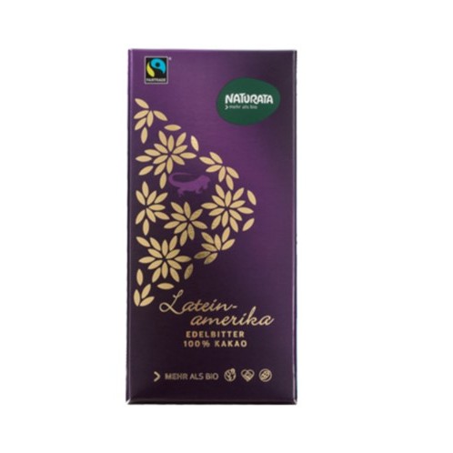 【雄讚購物】【Naturata】拉丁美洲100%頂級 無糖黑巧克力(80g/片)