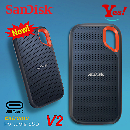 【Yes！公司貨】SanDisk Extreme ProtableV2 SSD Type-C 1TB 500G 固態硬碟