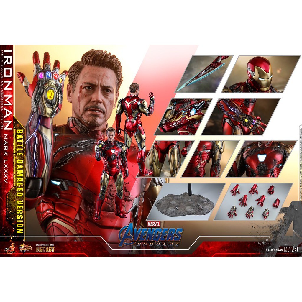 二手無缺件 現貨 野獸國 Hot Toys – MMS543D33 復仇者聯盟  鋼鐵人 馬克85 戰損版 MMS543