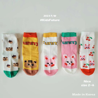 ✈️現貨✈️韓國童襪~兒童襪.童襪.襪子~女童襪.女孩~森林動物~韓國童襪5雙一組~韓國製