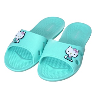 Hello Kitty俏麗室內拖鞋-藍綠色KT82424-任選1雙