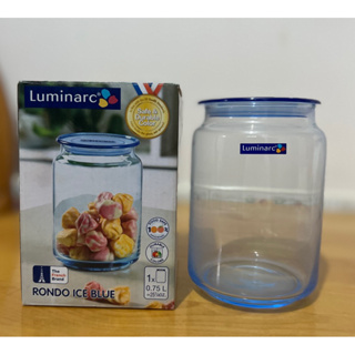 全新 Luminarc 樂美雅 𣲙藍玻璃保鮮罐 750ml 密封罐