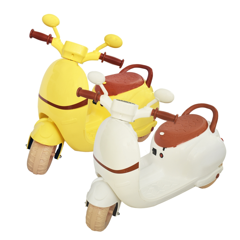 親親CCTOY 新品上市～ 復刻達可 兒童電動摩托車 RT-618 白、黃二色