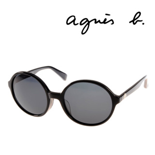 agnes b.太陽眼鏡 時尚圓框墨鏡 - 金橘眼鏡