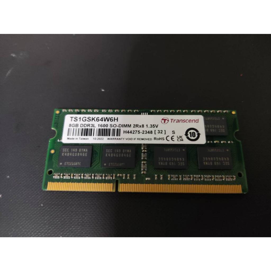 良品 創見 Transcend 筆電 DDR3L 1600 8G 8GB 筆記型電腦 NB 記憶體 RAM