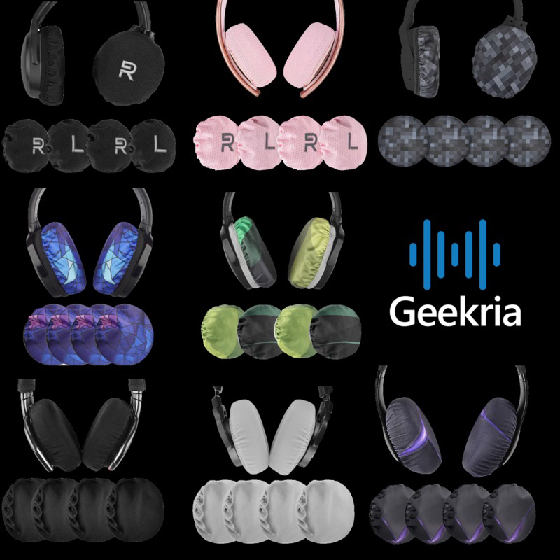 【宇宙雜貨店】台灣現貨 Geekria 2對入 M號 彈性布料頭戴式耳機保護套 耳機 耳機罩 耳罩 Mimimamo平替