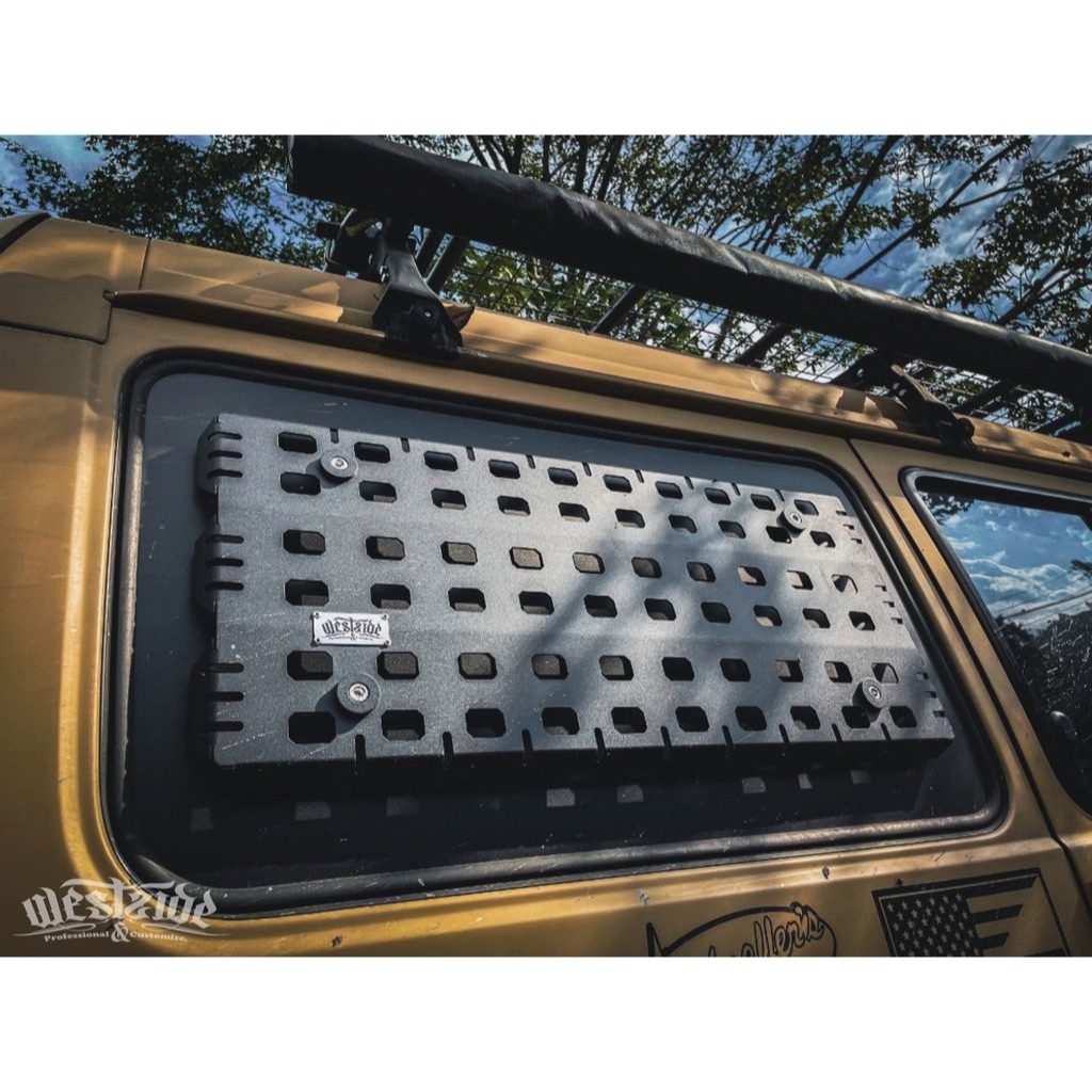 預購 / WESTSIDE Delica車身裝甲系列 後窗鋁合金封板 外掛戰術吊掛板 得利卡 改裝
