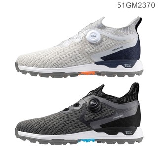 藍鯨高爾夫 Mizuno BOA 高爾夫球鞋（無釘）#51GM237009（黑灰/24.5CM）【零碼出清】