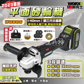 WORX 威克士 WU806 砂輪機 平面砂輪機 無刷砂輪機 角磨機 磨切機 拋光機 電動砂輪機