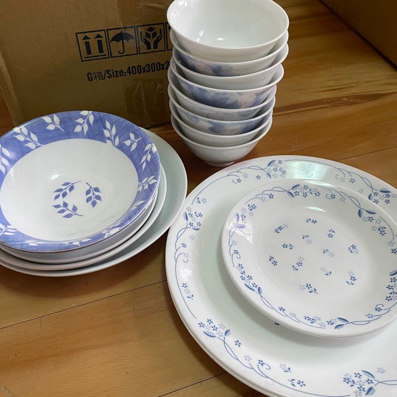 二手碗盤組 飯碗 大中小尺寸盤子 corelle 大同公司 康寧 Corning