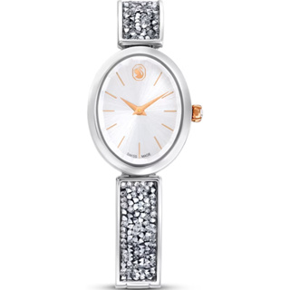 SWAROVSKI 施華洛世奇 Crystal Rock Oval 優雅時尚手錶-白/29x26mm(5656878)