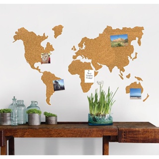 Corkboard World Map 軟木世界地圖 軟木塞 附背膠 相片牆 旅行明信片牆 ins 房間布置 壁貼