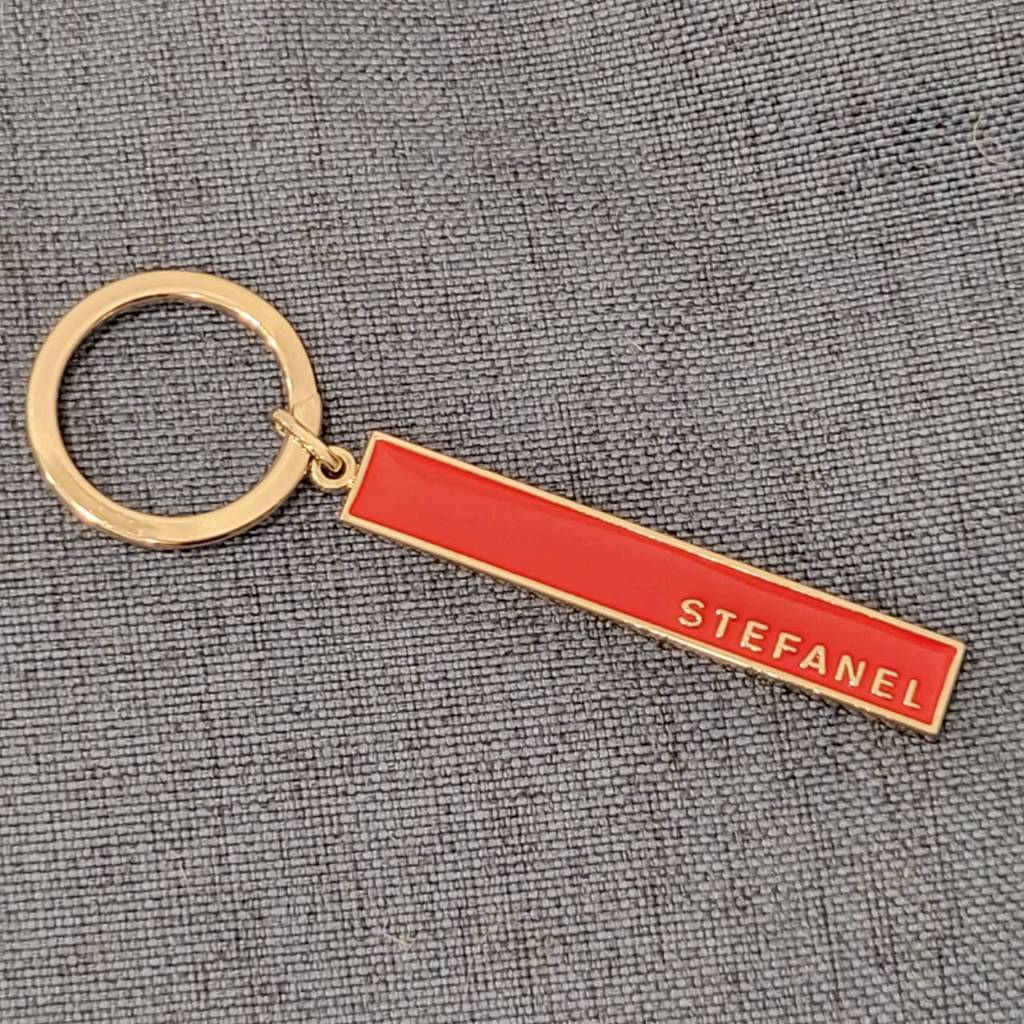 史蒂文麗STEFANEL鑰匙圈 金屬鑰匙圈 紅色鑰匙圈 史蒂文麗鑰匙圈 贈禮 禮品 抽獎 餽贈 鑰匙圈