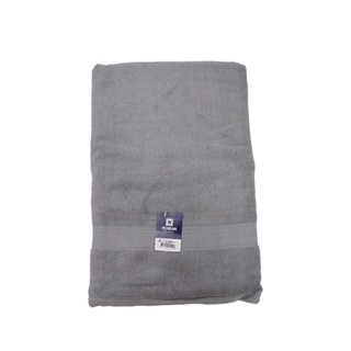 方格牌飯店級加大浴巾-78x160cm-灰色