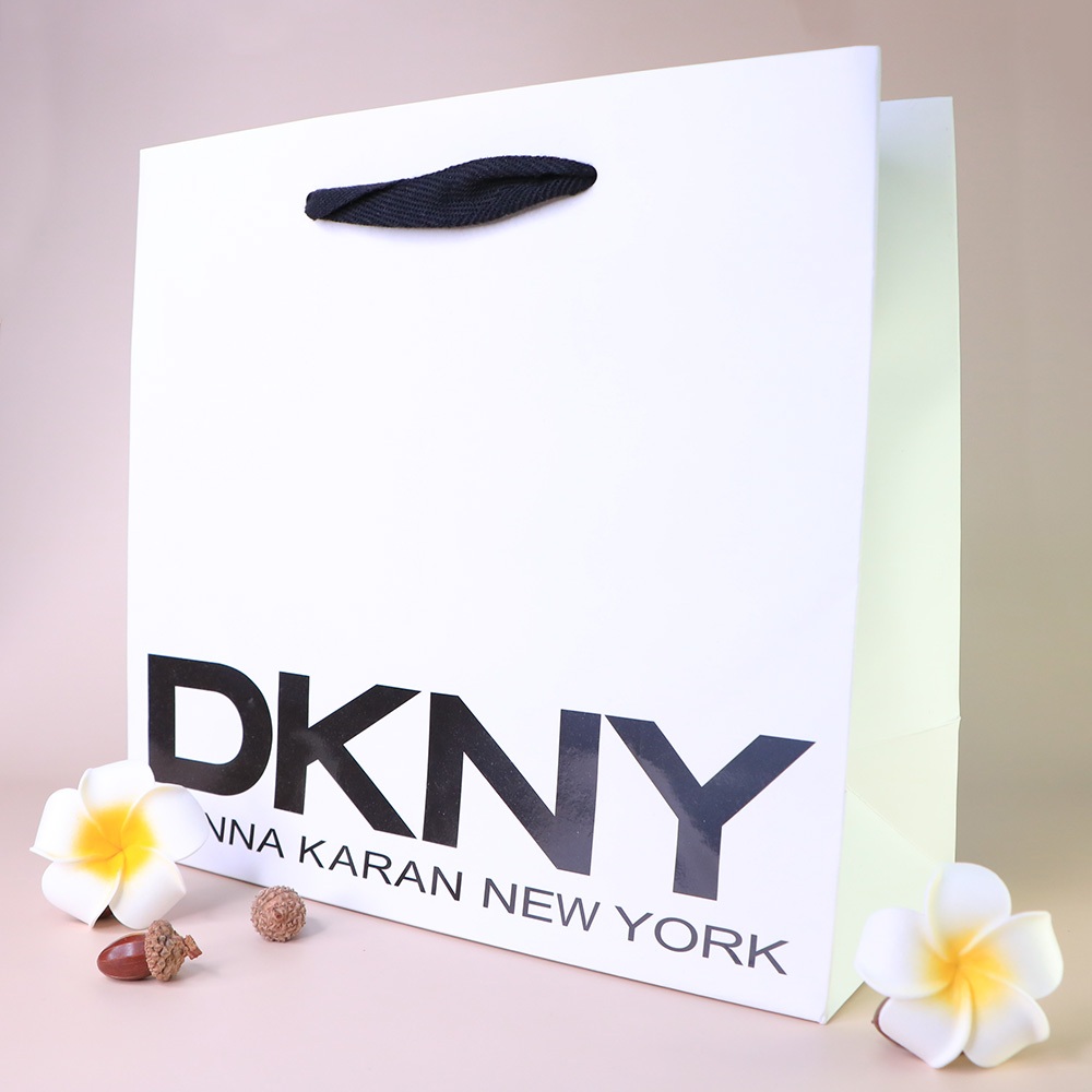 DKNY 精美白色紙袋 -BA0004 ---禮盒袋 購物袋 送禮紙袋【UR8D】